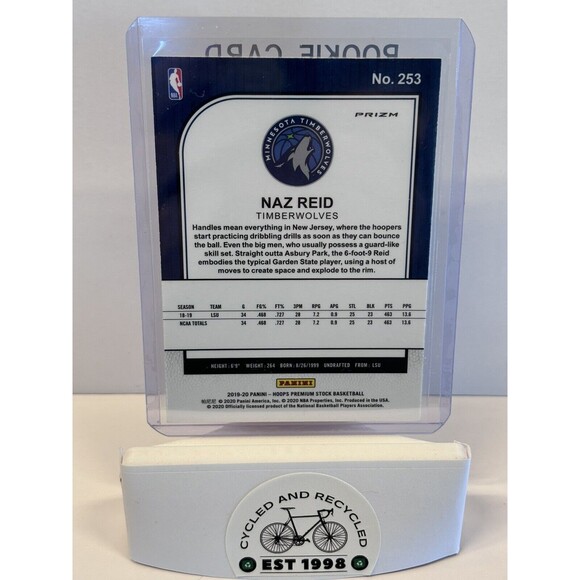 2019/20 NBA Hoops Premium Stock NAZ REID Silver Prizm Refractor RC Rookie Card - Picture 3 of 6